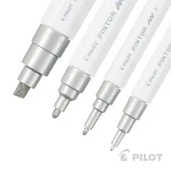 PILOT - PINTOR SET 4 PUNTAS PLATEADO