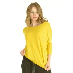 BOUS - Polera Cuadrada Amarillo