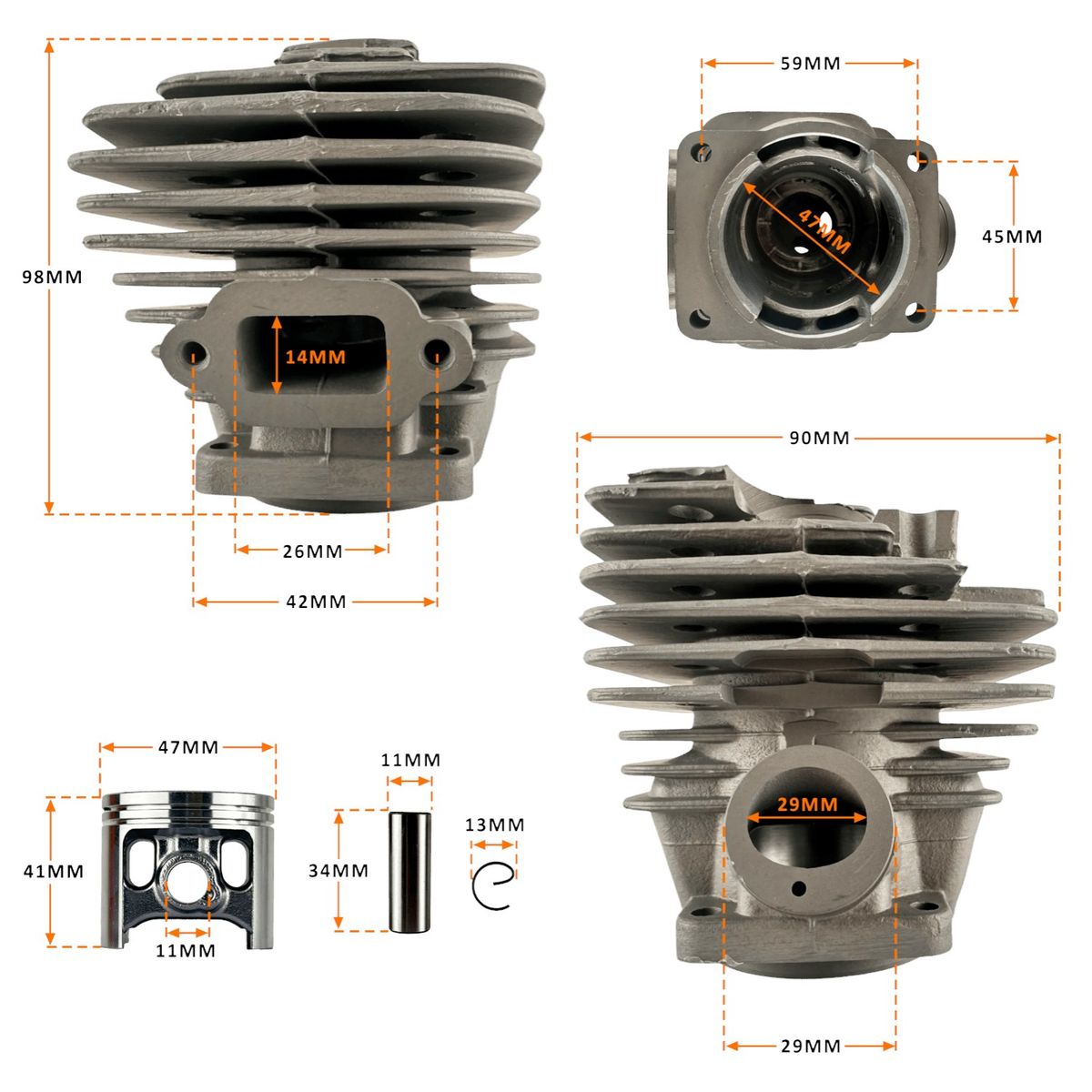 RAISMAN - CILINDRO RAISMAN® Ø47mm PARA MOTOSIERRA STIHL MS361