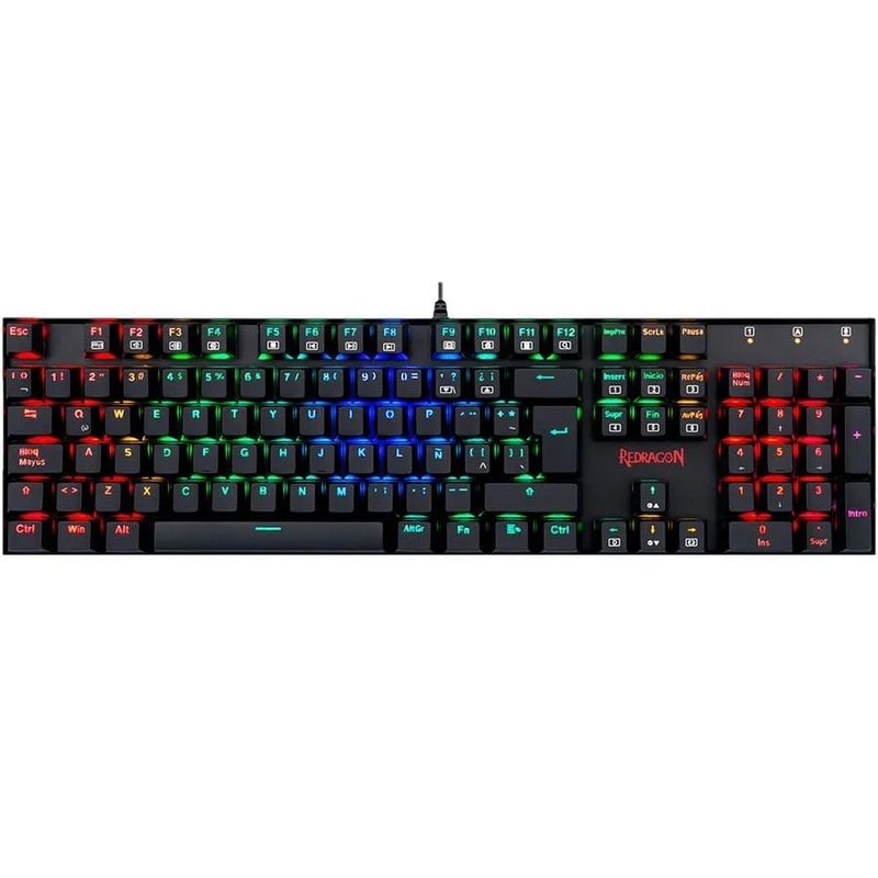 REDRAGON - Teclado Gamer Mitra K551-RGB Negro Español Alámbrico