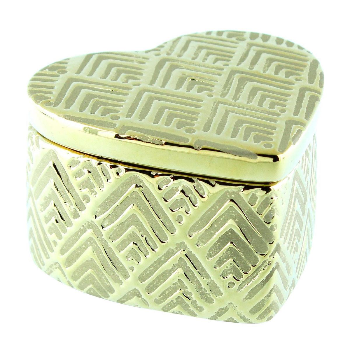 MALLORCA - Joyero Decorativo Corazon Gold con Tapa