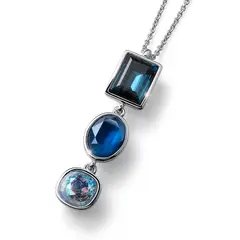 OLIVER WEBER - Cadena Royal large rodio blu