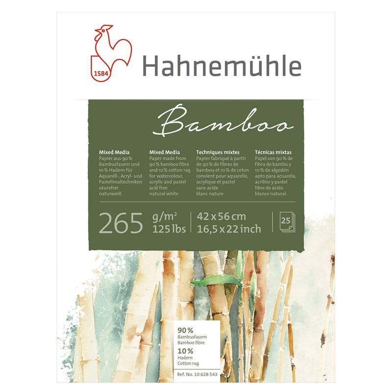 HAHNEMUHLE - Block Técnica Mixta Hahnemuhle Bamboo 265gr 42x56cm 25Hojas