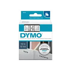 DYMO - Cinta D1 12mmx7m Negro-Blanco