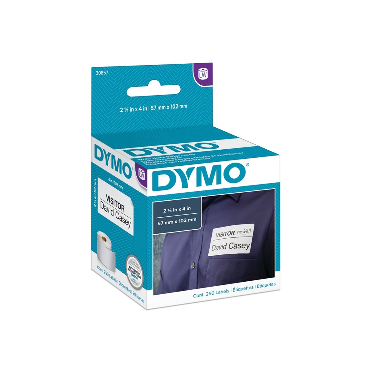 DYMO - Etiqueta para Nombres y Logos Dymo 250 Etiquetas