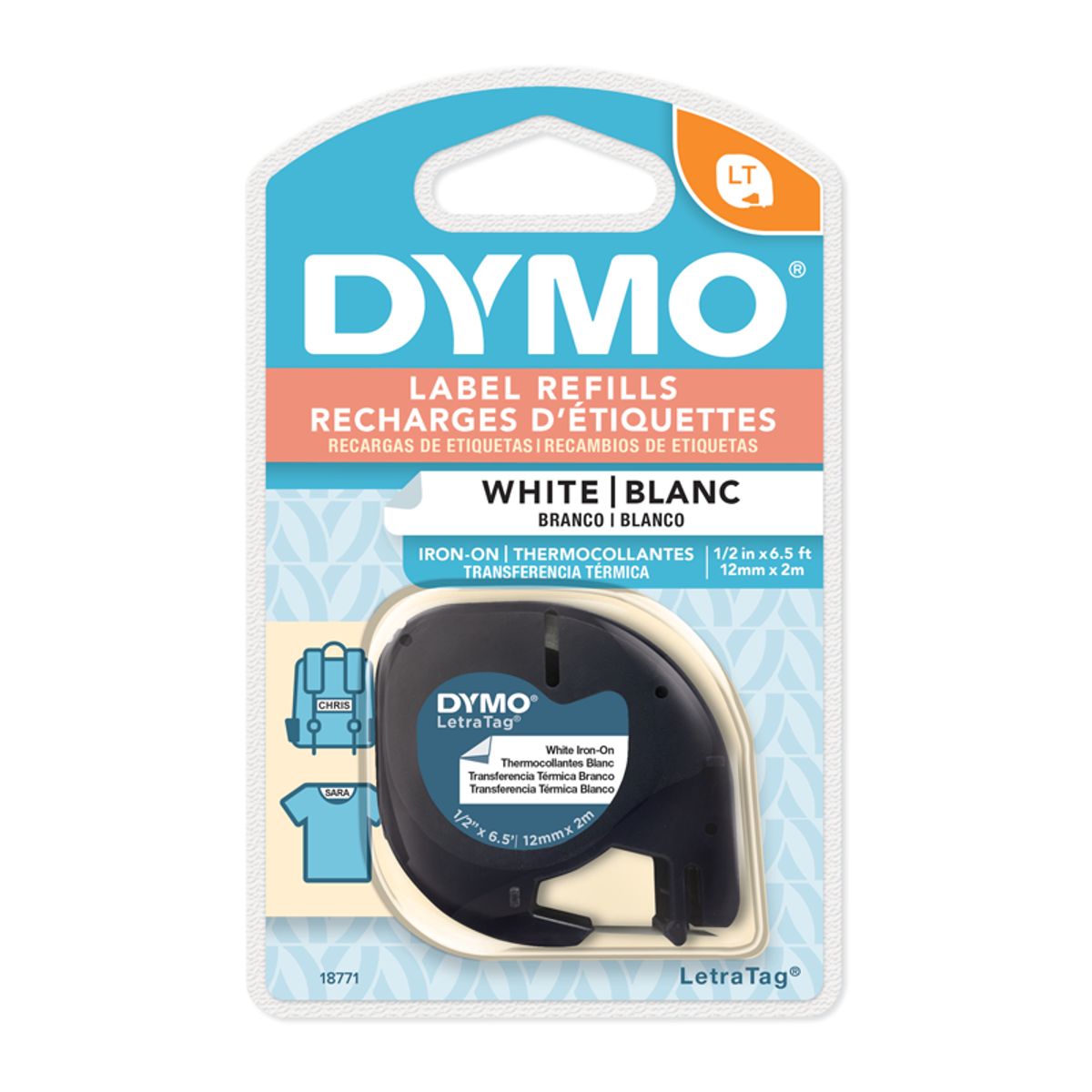 DYMO - Etiqueta Plastica Para Ropa Dymo 12mmx2m