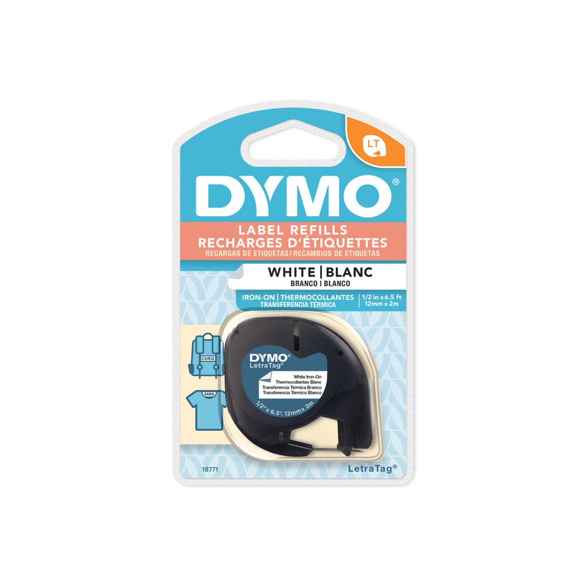 DYMO - Etiqueta Plastica Para Ropa Dymo 12mmx2m