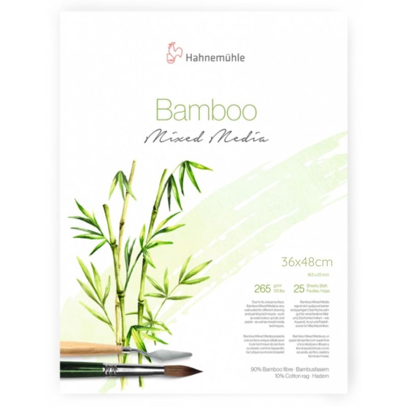 HAHNEMUHLE - Block Técnica Mixta Hahnemuhle Bamboo 265gr 36x48cm 25Hojas