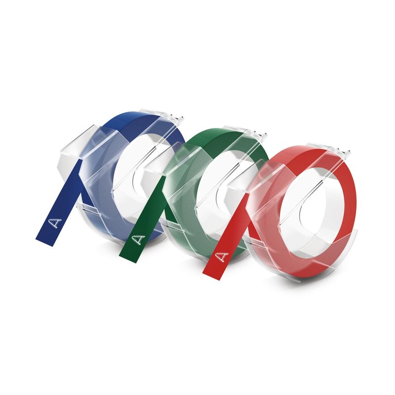 DYMO - Cinta Pvc Dymo Colores Surtidos 9mmx3m Blisterx3