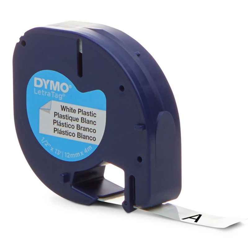 DYMO - Etiqueta Plastica Dymo Blanca 12mmx4m