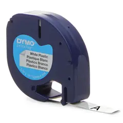 DYMO - Etiqueta Plastica Blanca 12mmx4m
