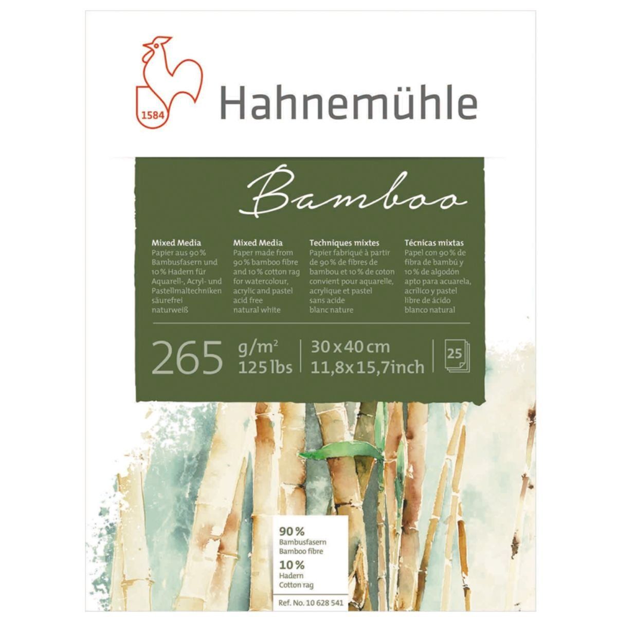 HAHNEMUHLE - Block Técnica Mixta Hahnemuhle Bamboo 265gr 30x40cm 25Hojas