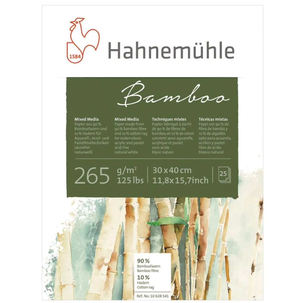 HAHNEMUHLE - Block Técnica Mixta Hahnemuhle Bamboo 265gr 30x40cm 25Hojas
