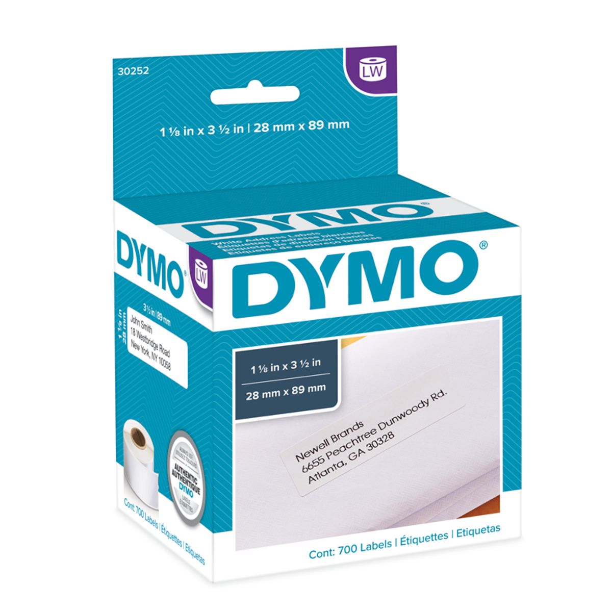 DYMO - Etiqueta para Direcciones Dymo 350x2 Rollos 89x26mm
