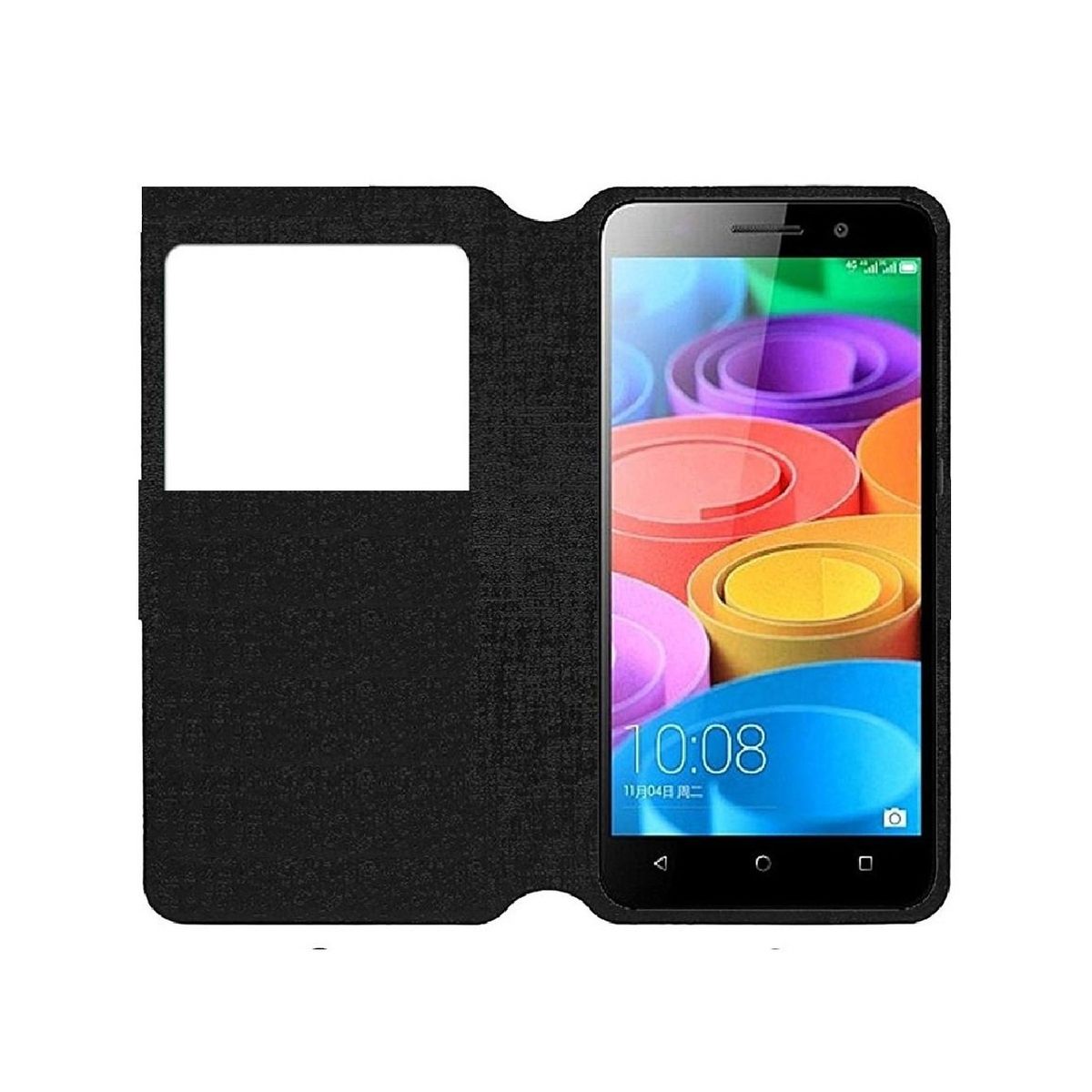 HUAWEI - Funda Carcasa Huawei Honor 4X Flip Cover Negro HUAWEI