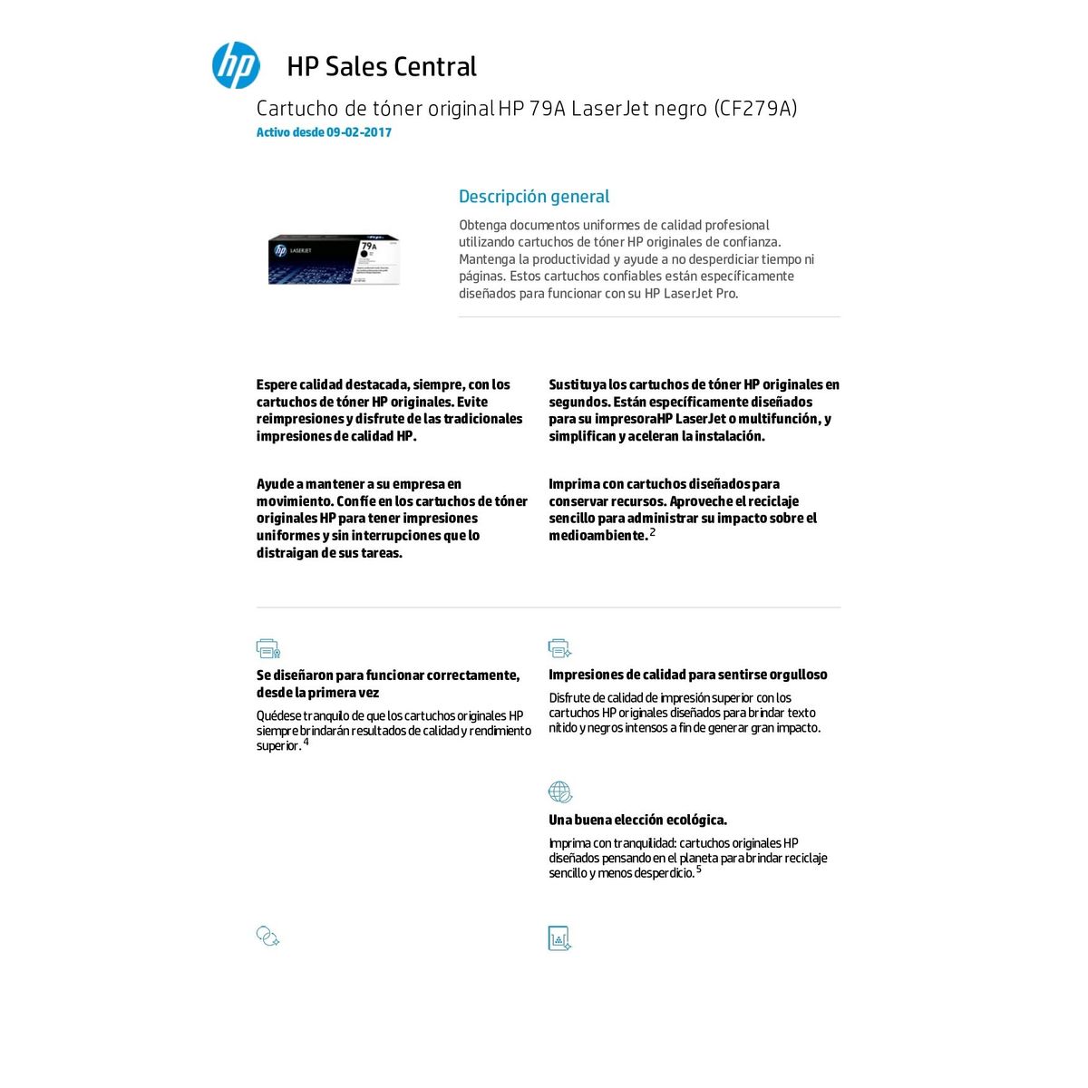 HP - Toner HP Laserjet 79A Negro HP