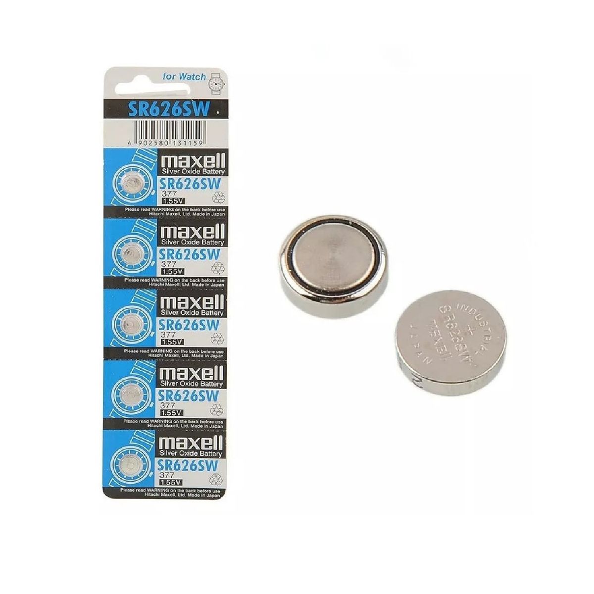 MAXELL - Pilas Sr626sw Maxell Tipo Boton Japonesa 5 Unidades