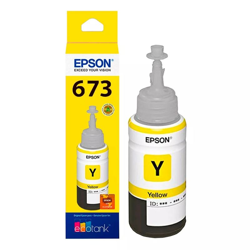 EPSON - Tinta Botella Epson T673 Ecotank 70ml Amarilla - Amarillo