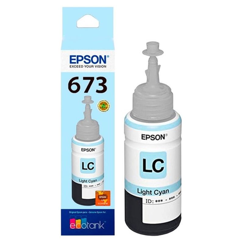 EPSON - Tinta Botella Epson T673 Ecotank 70ml Cyan Claro - Azul