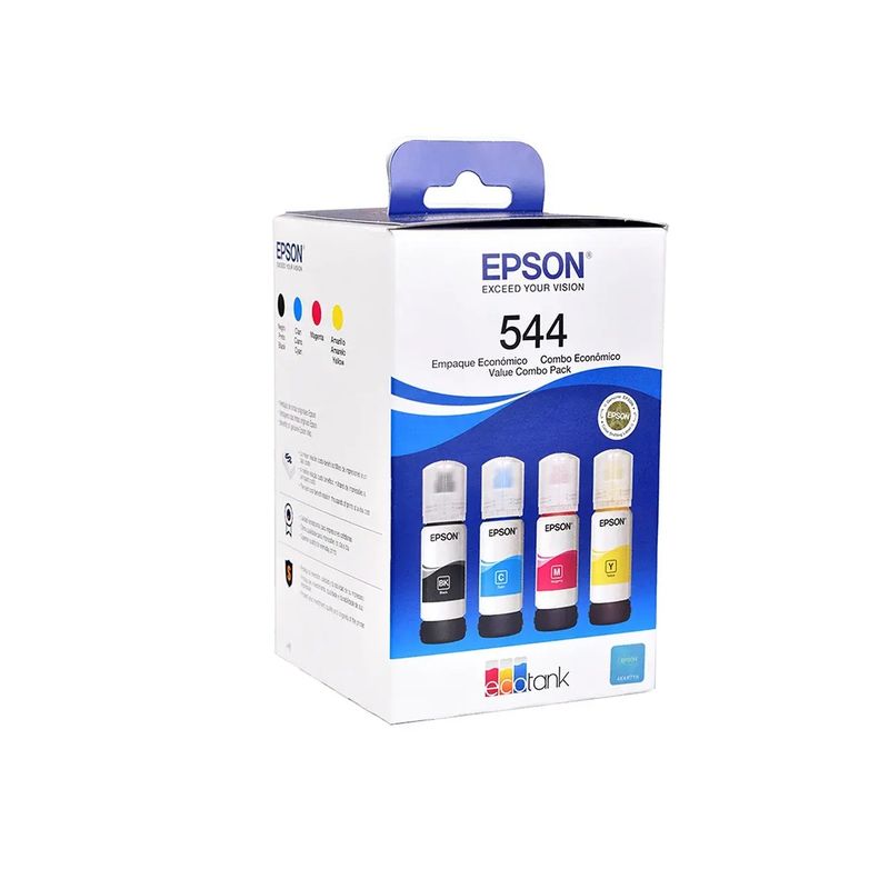 EPSON - Tinta Epson 544 Pack 4 Colores Negro Cian Magenta Amarillo - Negro