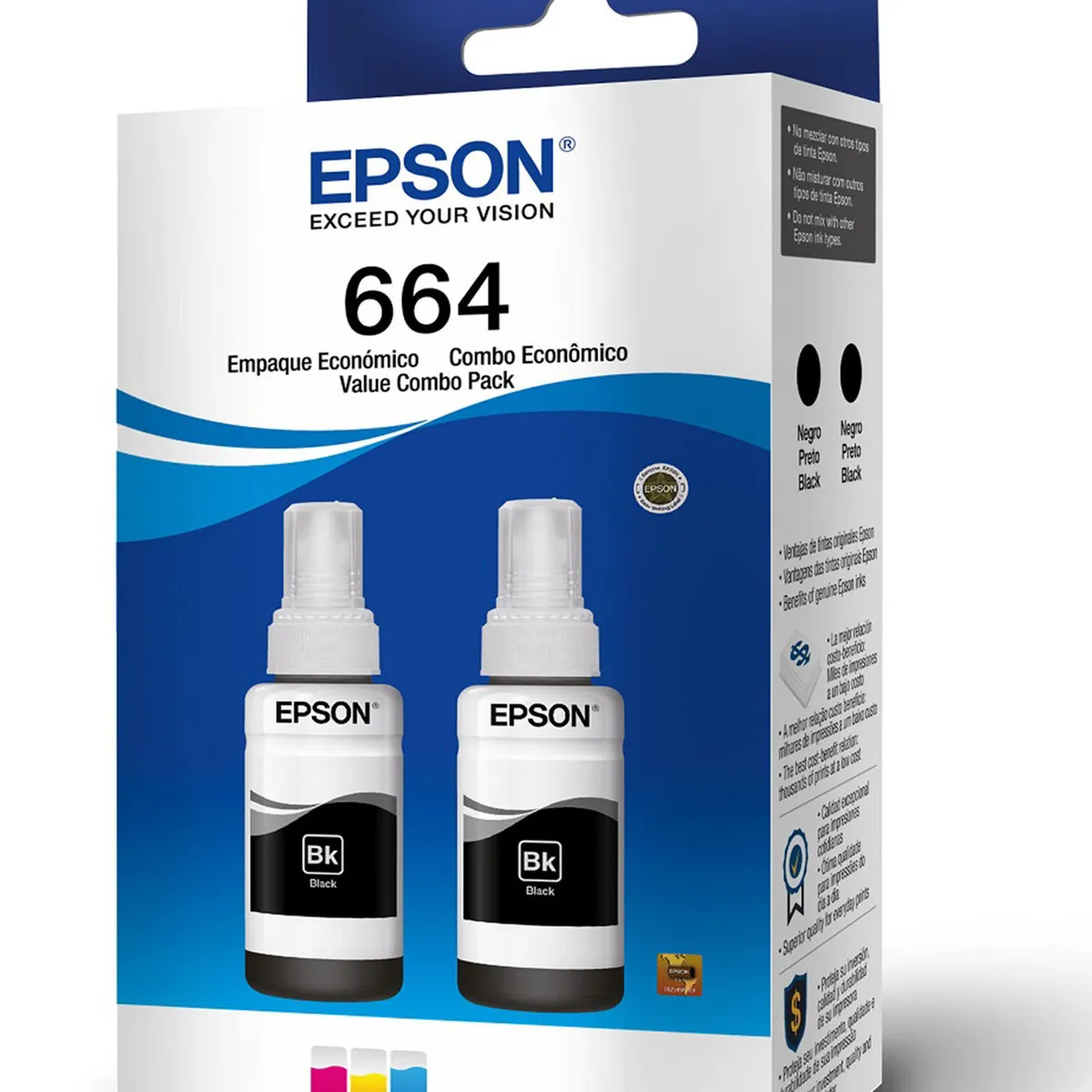 EPSON - Tinta Epson 664 Pack 2 Unidades Color Negro T664120 EPSON EPSON