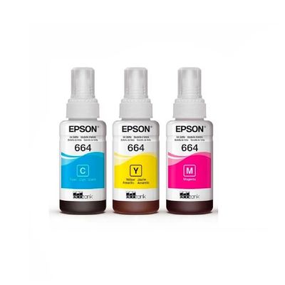 Imagen 2 del producto Tinta 664 Pack 3 Colores Cian Magenta Amarillo