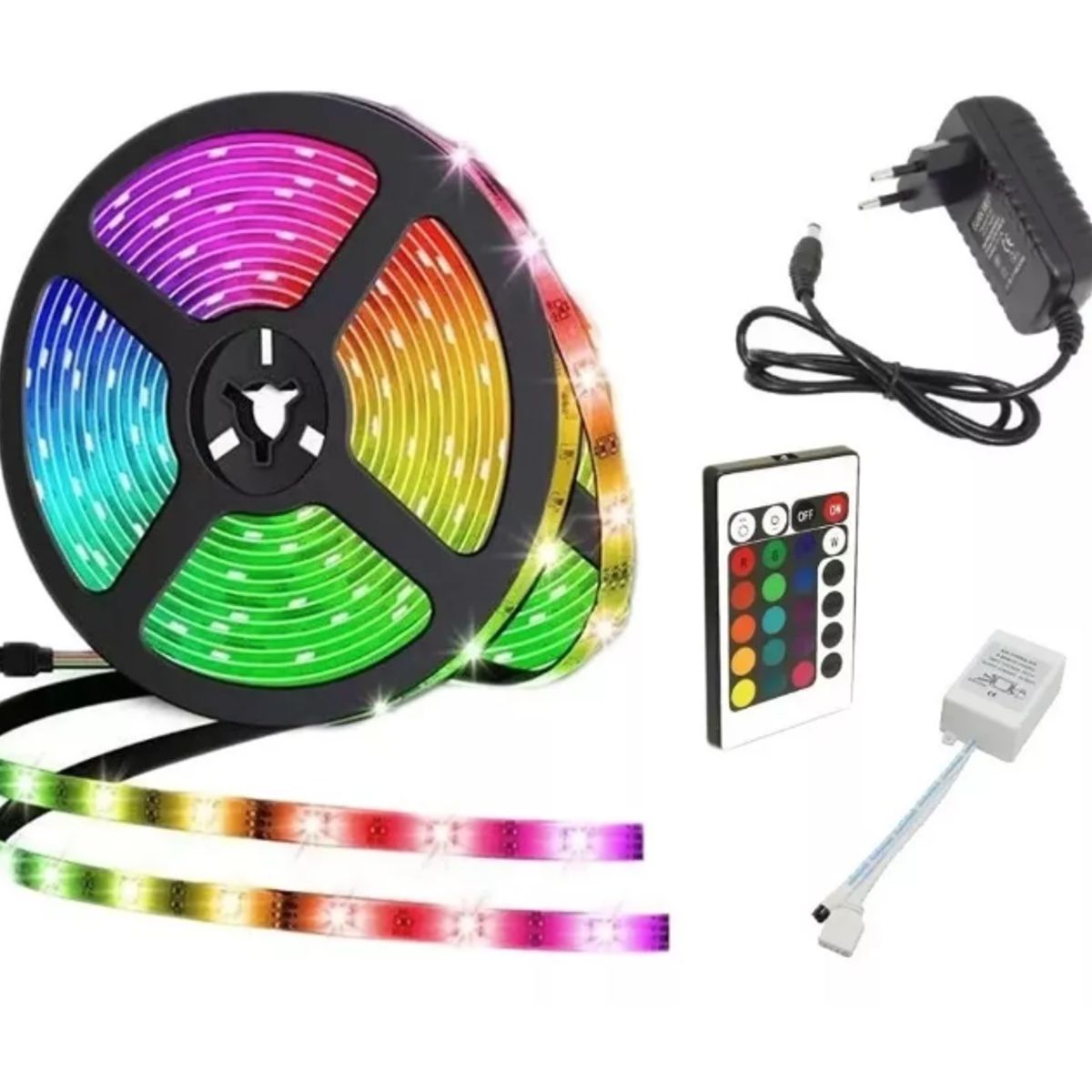 GENERICO - Cinta Tira 300 Led 5mt Rgb Control Luces