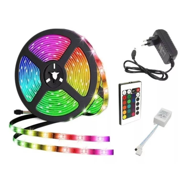 GENERICO - Cinta Tira 300 Led 5mt Rgb Control Luces