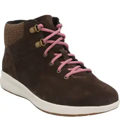 HUSH PUPPIES - Zapatilla Cuero Mujer Spinal Lace B Choco