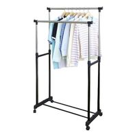 Perchero Doble Organizador Colgador Ruedas