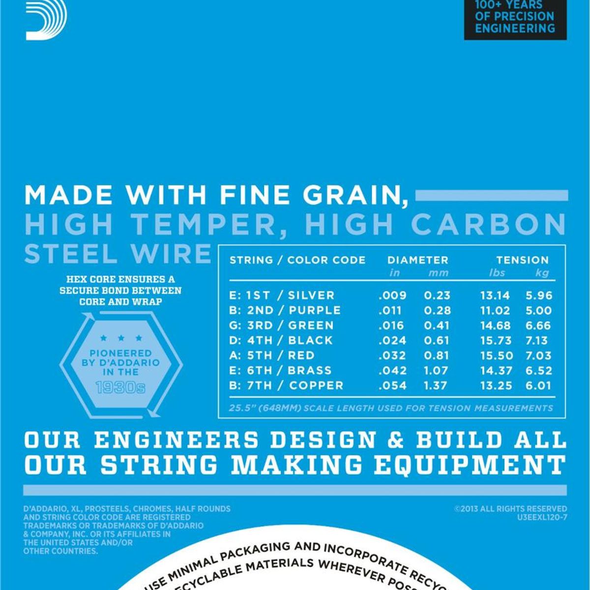 DADDARIO - Cuerdas Guitarra Electrica D'Addaro EXL120 Super Light XL Nickel Wound - Multicolor