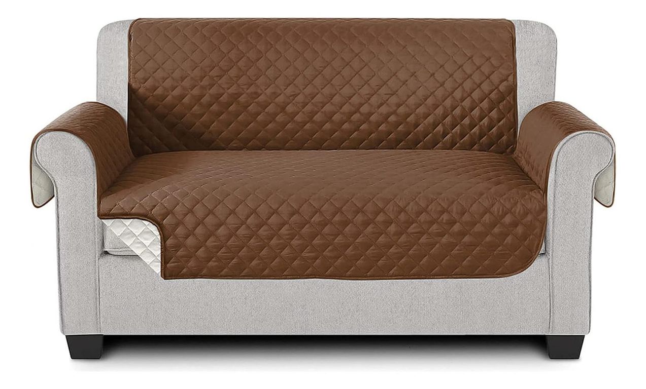Funda Cobertor Protector Sofa Sillon 2 Cuerpos Cafe - Cafe