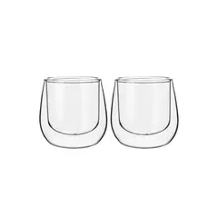 IMPORTCLICK - Set 2 Mug Glasso Vasos Doble Pared Vidrio 90 ML
