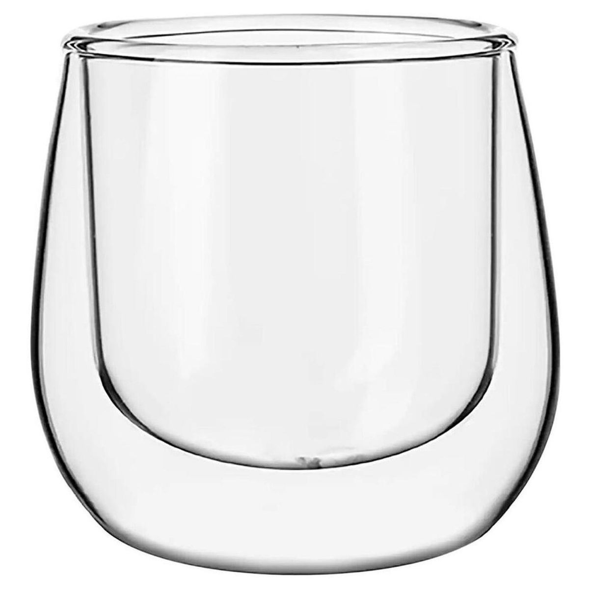 IMPORTCLICK - Set 2 Mug Glasso Vasos Doble Pared Vidrio 90 ML