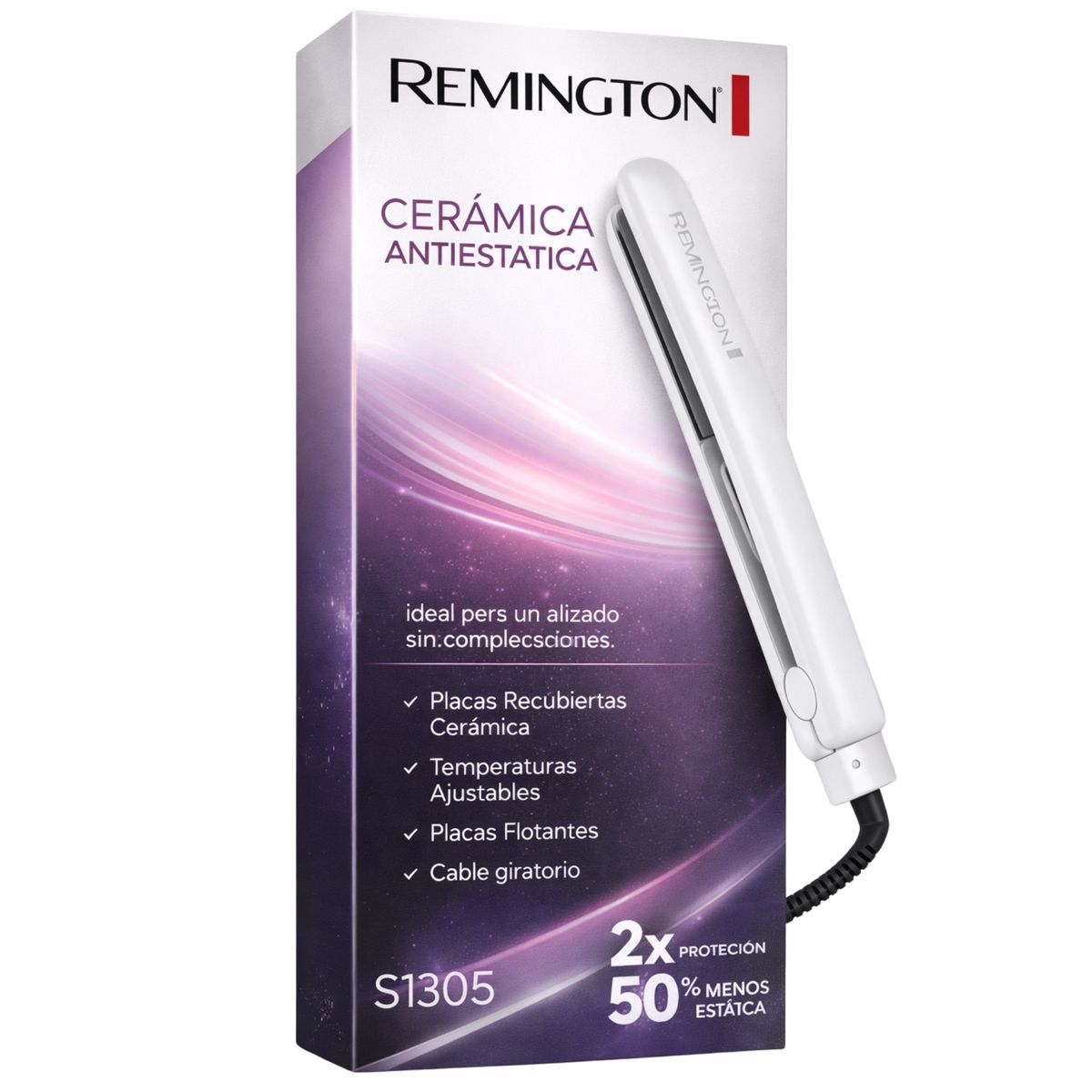REMINGTON - Alisador De Cabello Remington  S1305 Ceramic 210° Anti Estatica