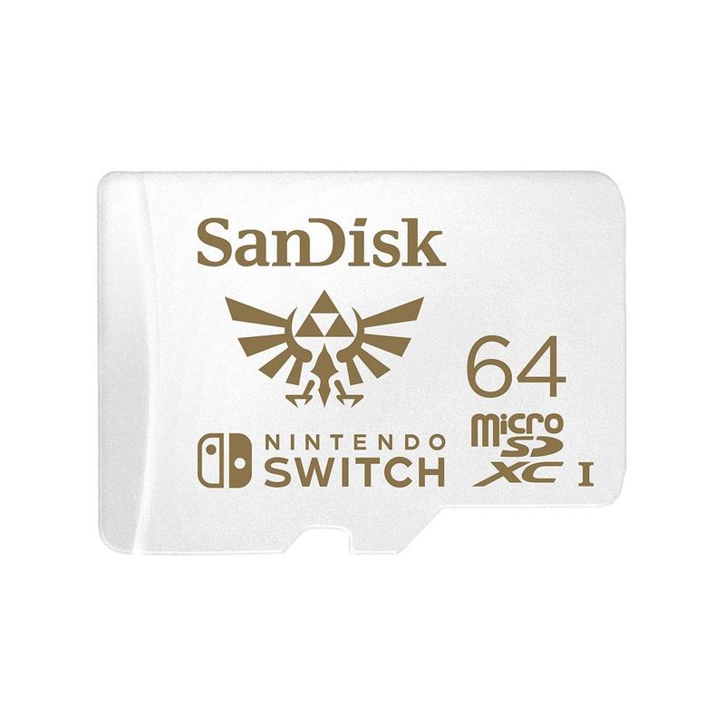 SANDISK - Memoria Sandisk Nintendo Switch 64 GB Micro SD Official Pack - Blanco