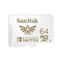 SANDISK - Memoria Nintendo Switch 64 GB Micro SD Official Pack - Blanco