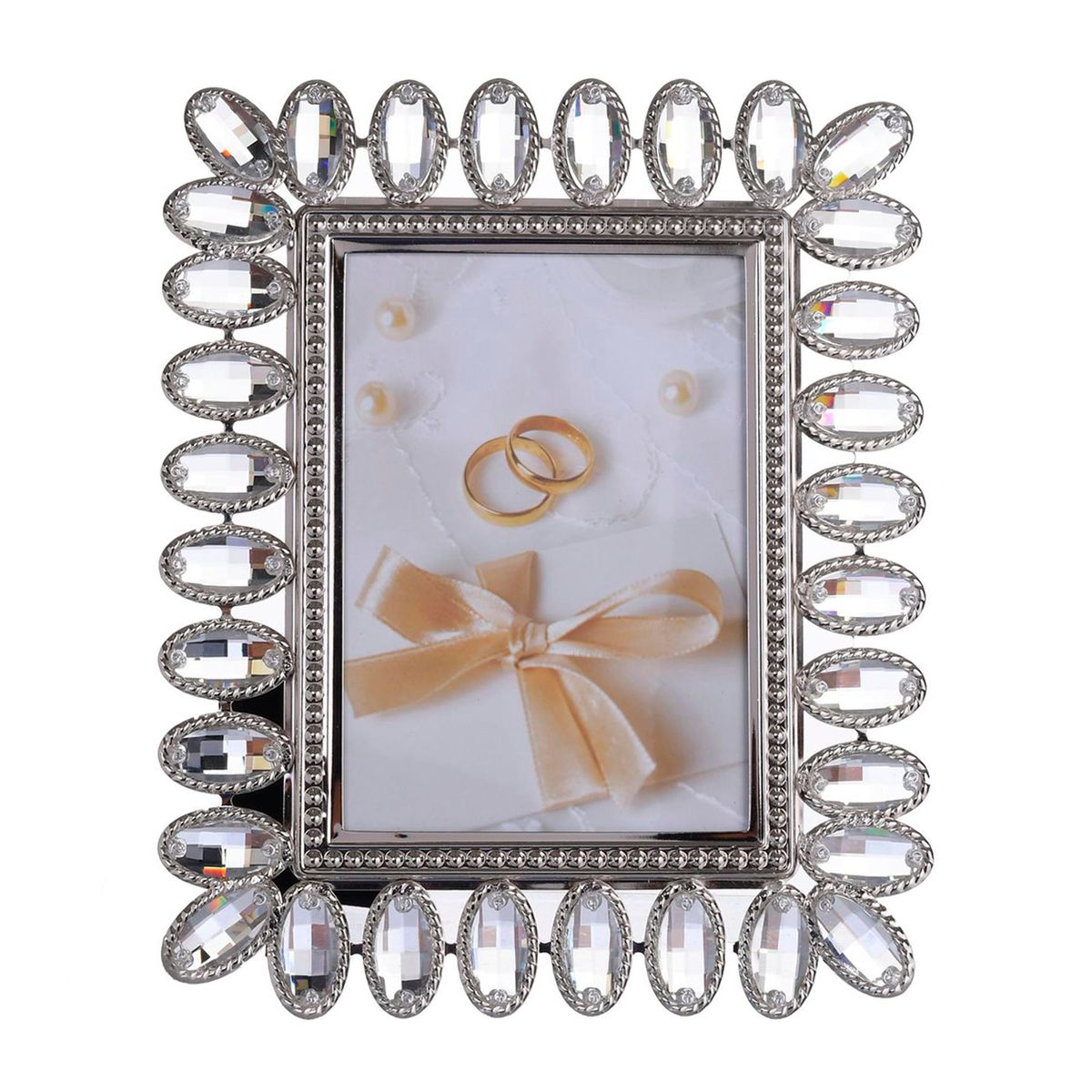 MALLORCA - Porta Retrato Decorativo Verdún Silver Rectangular