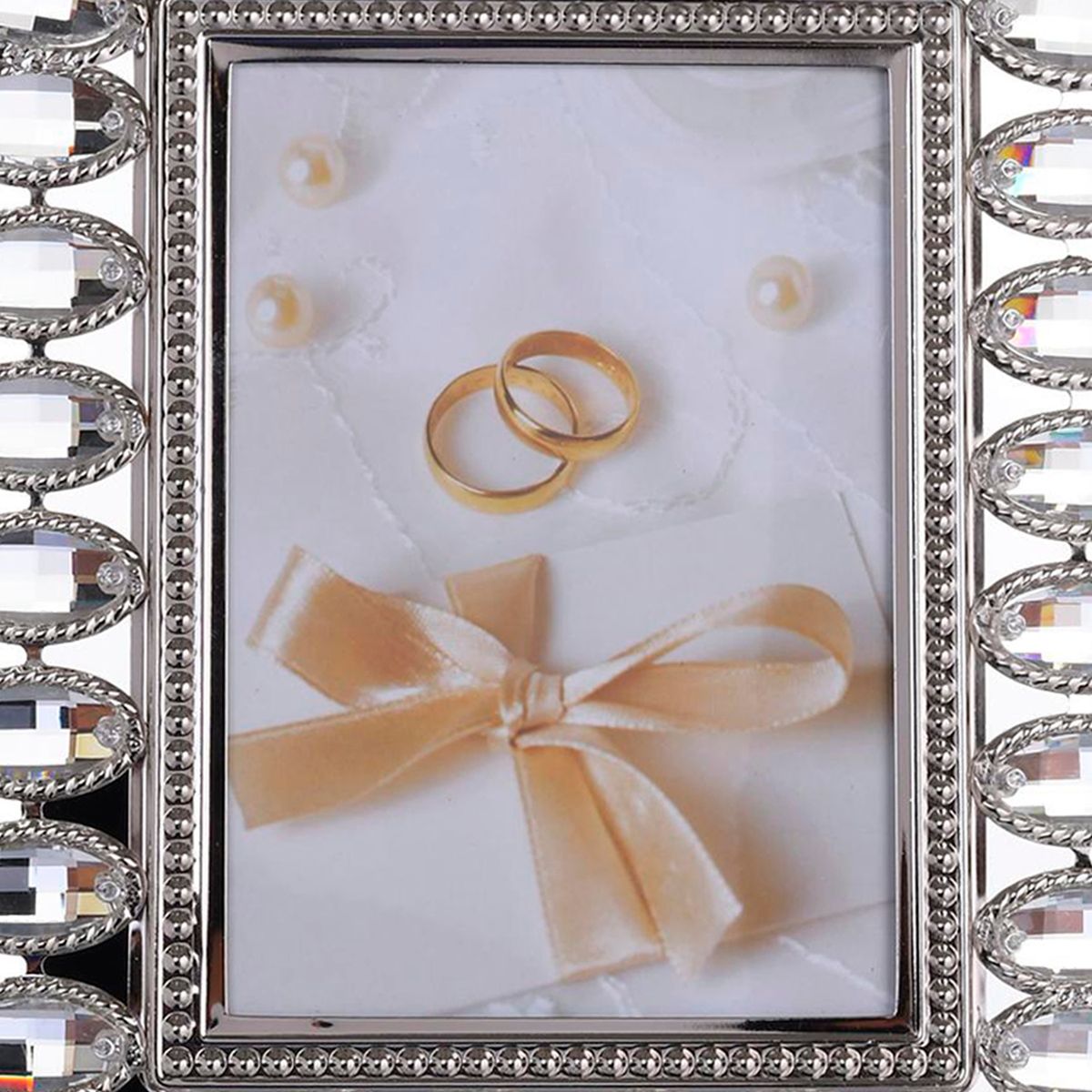 MALLORCA - Porta Retrato Decorativo Verdún Silver Rectangular