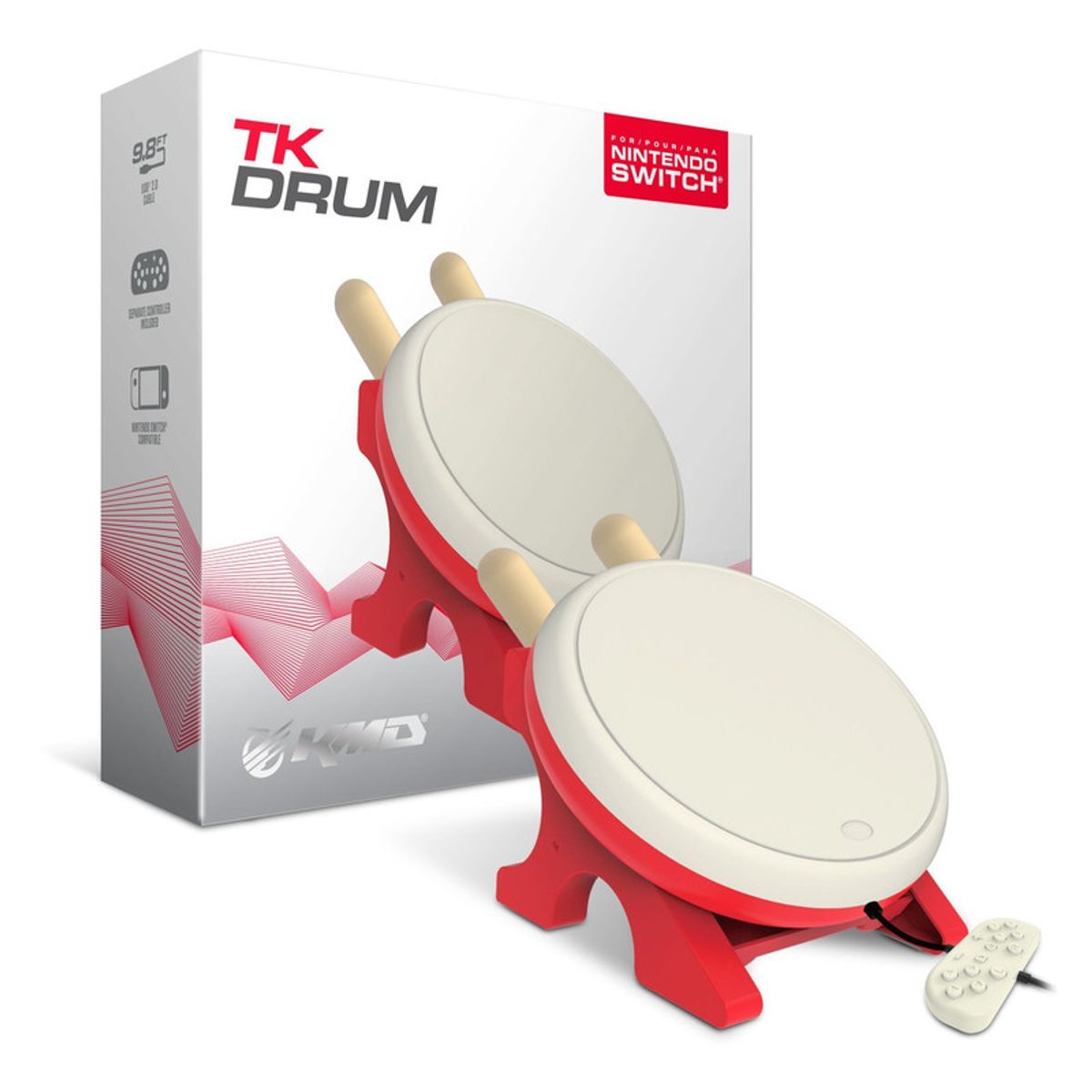 KMD - Tambor KMD TK Drum Pad Taiko - Switch - Sniper