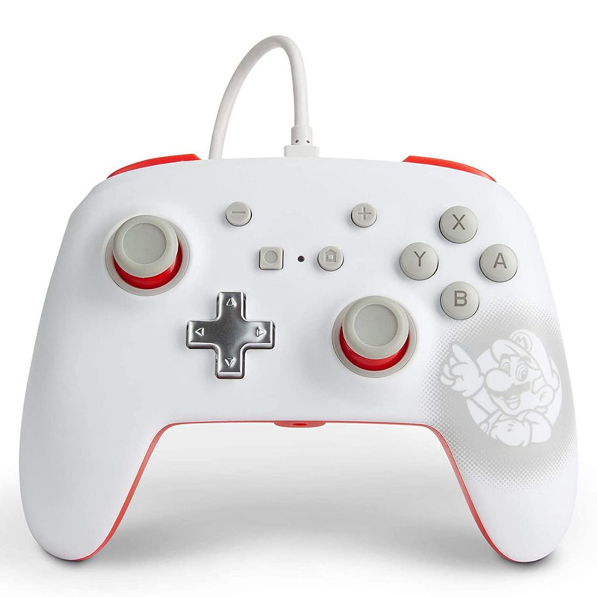 POWERA - Control Wired PowerA Mario White Ed - Switch - Sniper
