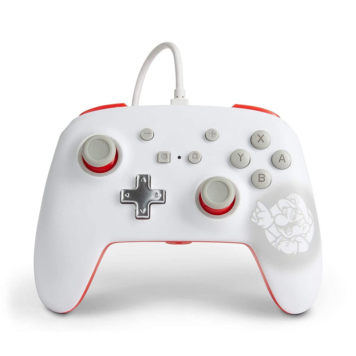 POWERA - Control Wired PowerA Mario White Ed - Switch - Sniper