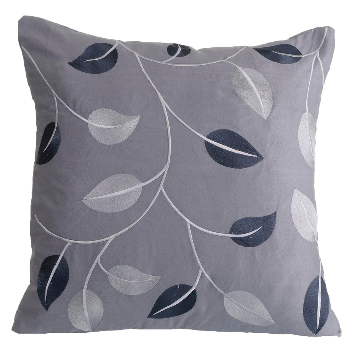 MALLORCA - Cojín Decorativo Hojas Gris