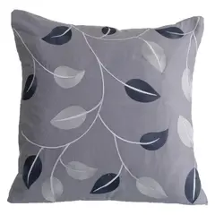MALLORCA - Cojín Decorativo Hojas Gris