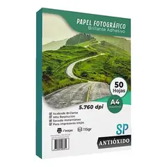 GENERICO - Papel Fotográfico Adhesivo Glossy 115 g A4 X 50 Hojas