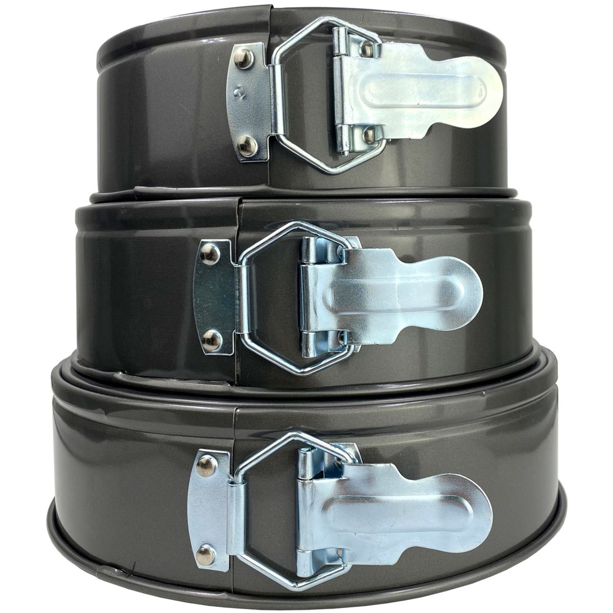 GENERICO - 3 Moldes Redondos Antiadherentes Para Repostería Medianos