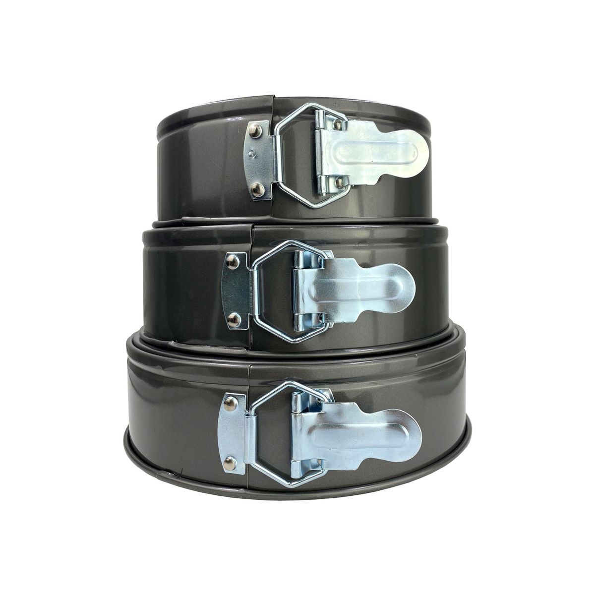 GENERICO - 3 Moldes Redondos Antiadherentes Para Repostería Medianos