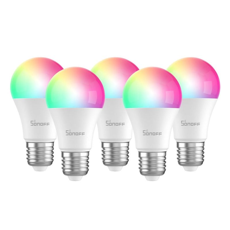 SONOFF - Pack de 5 Ampolletas Wifi LED RGB Sonoff
