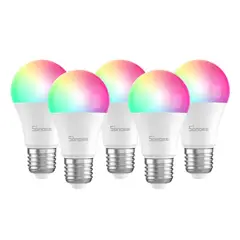 SONOFF - Pack de 5 Ampolletas Inteligentes RGB WiFi LED