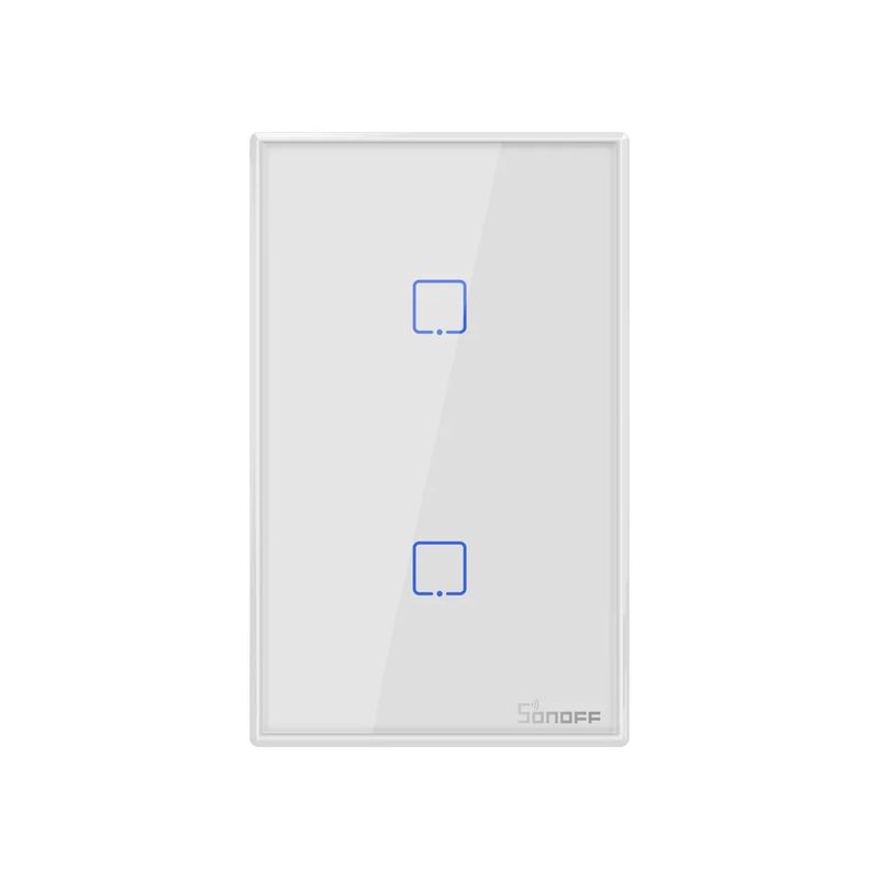 SONOFF - Interruptor Wifi de pared Sonoff TX RF de 2 canales - Blanco